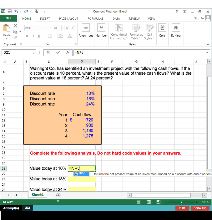 Excel Sims example