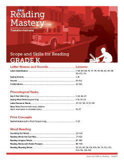 Scope and Sequence-reading