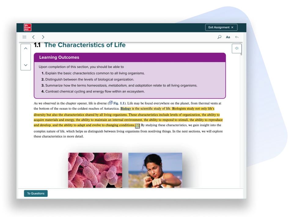 SmartBook example