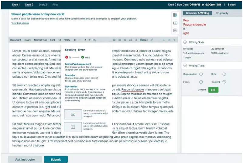 Writing and Blog example